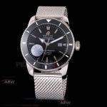 Perfect Replica Breitling Superocean Black Dial Black Ceramic Bezel 42mm Watch